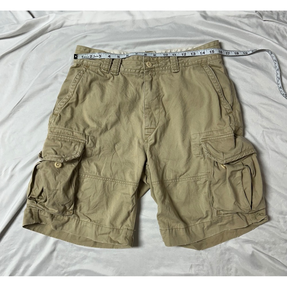 Polo Ralph Lauren Mens Gellar Fatigue Cargo Shorts Tan Khaki Cotton Chino 32 - Picture 12 of 15